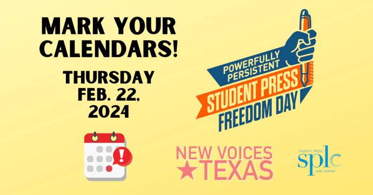 Raise awareness of student press rights in Texas on Student Press Freedom Day